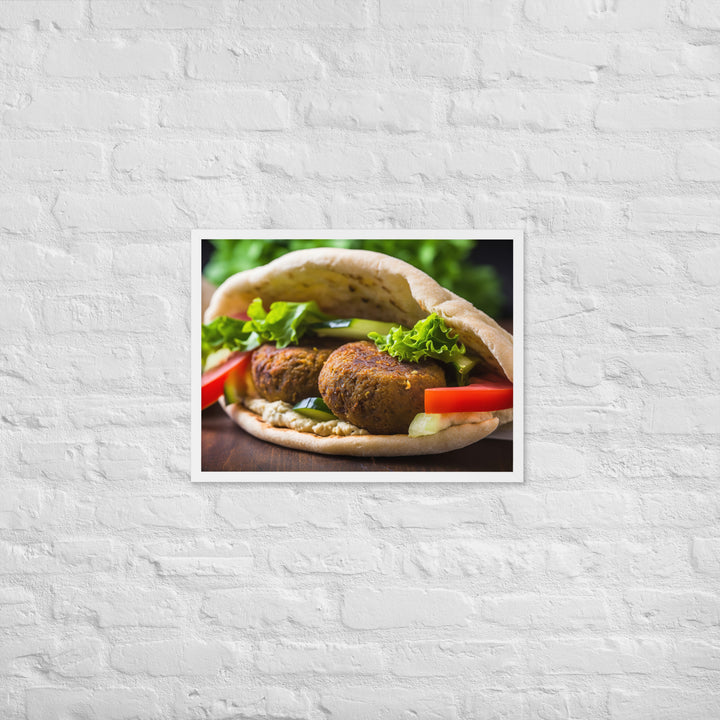 Delicious Falafel Pita Framed poster 🤤 from Yumify.AI