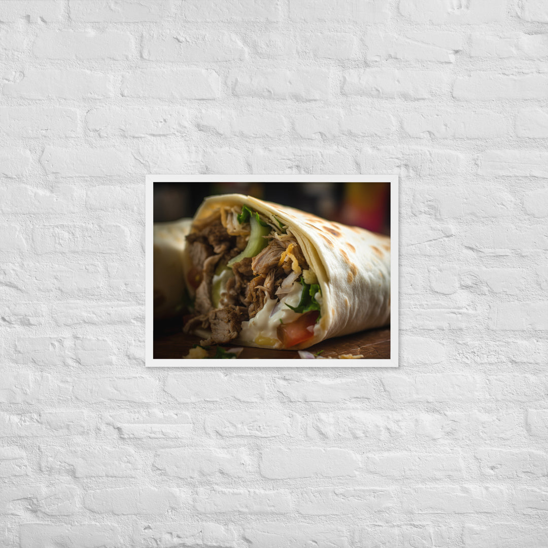 Shawarma Delight Framed poster 🤤 from Yumify.AI