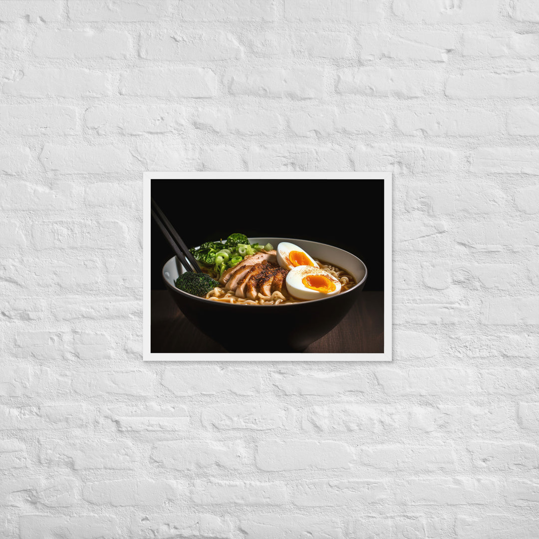 Spicy Chicken Ramen Framed poster 🤤 from Yumify.AI