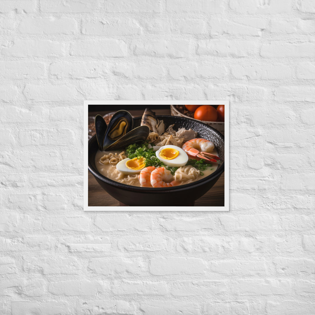 Seafood Ramen Framed poster 🤤 from Yumify.AI