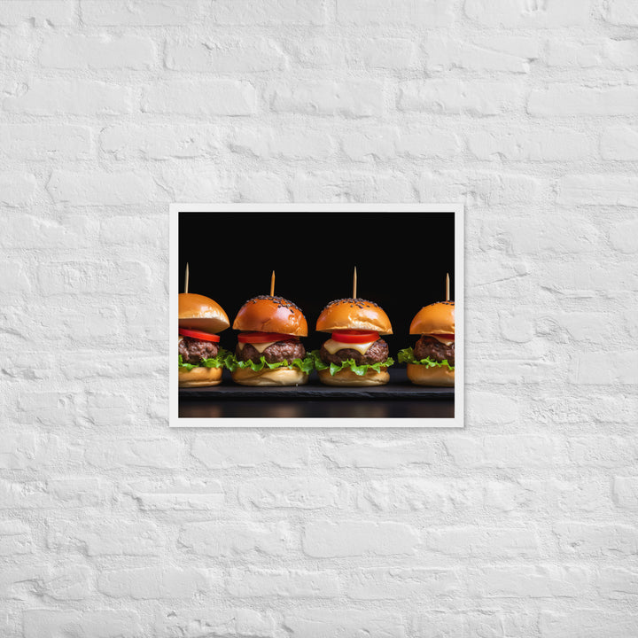 Slider Burgers Framed poster 🤤 from Yumify.AI