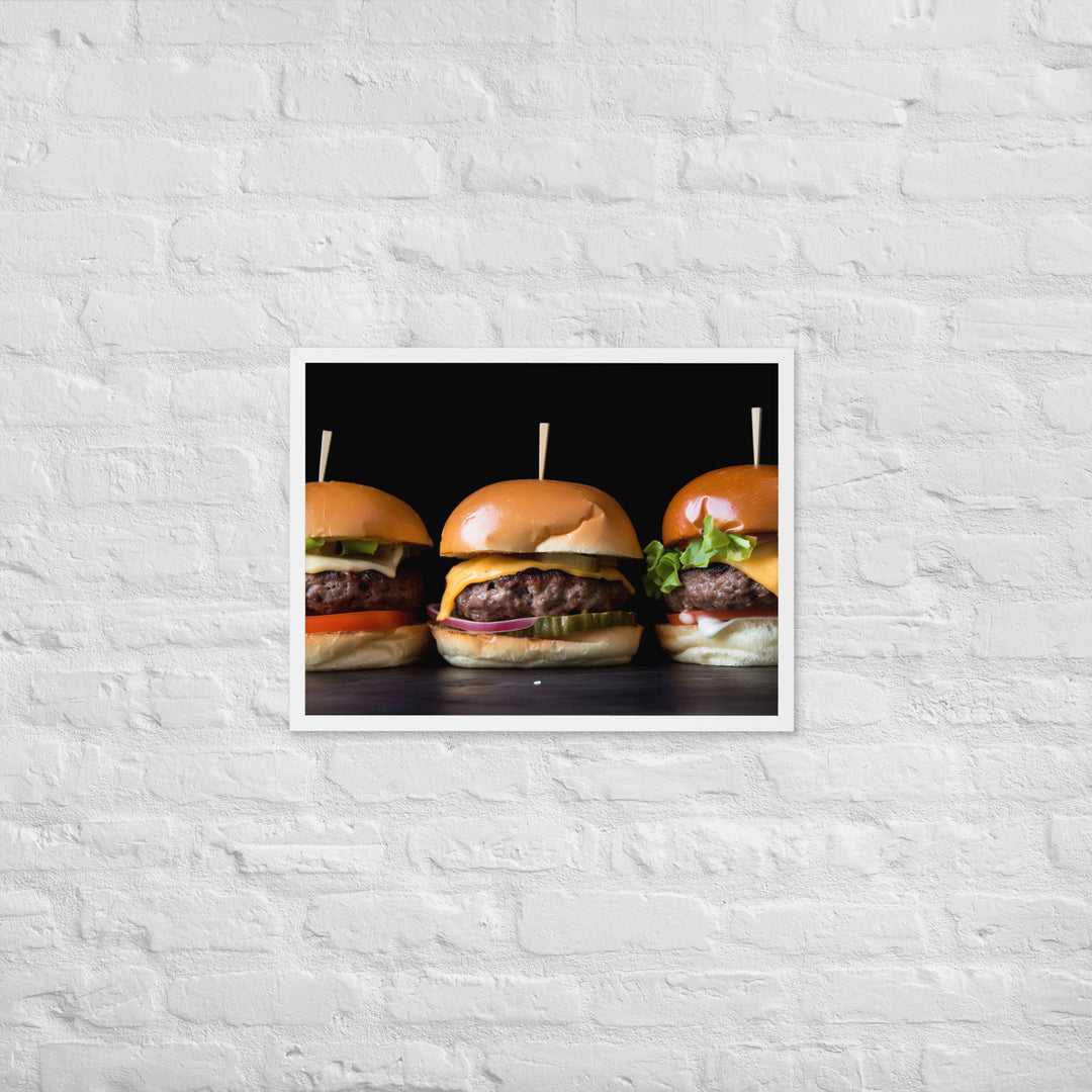 Slider Burgers Framed poster 🤤 from Yumify.AI