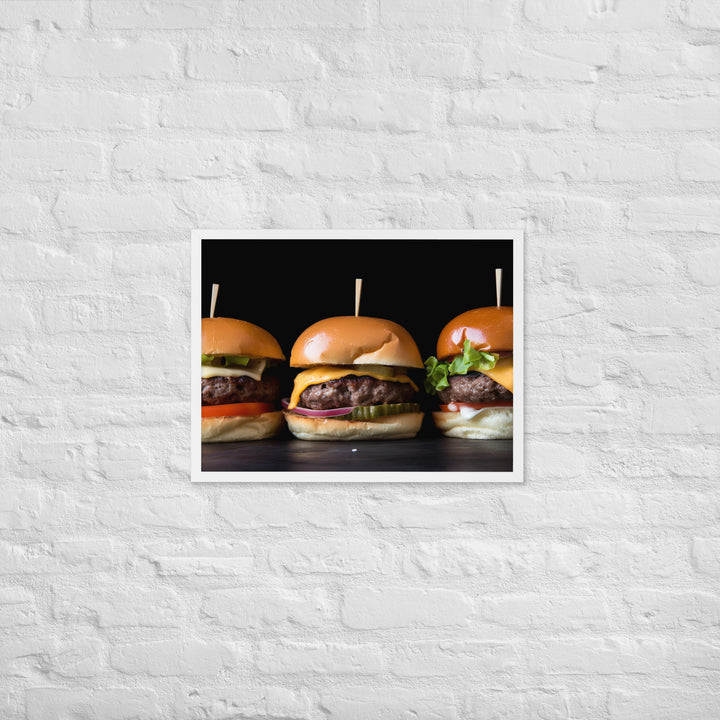 Slider Burgers Framed poster 🤤 from Yumify.AI