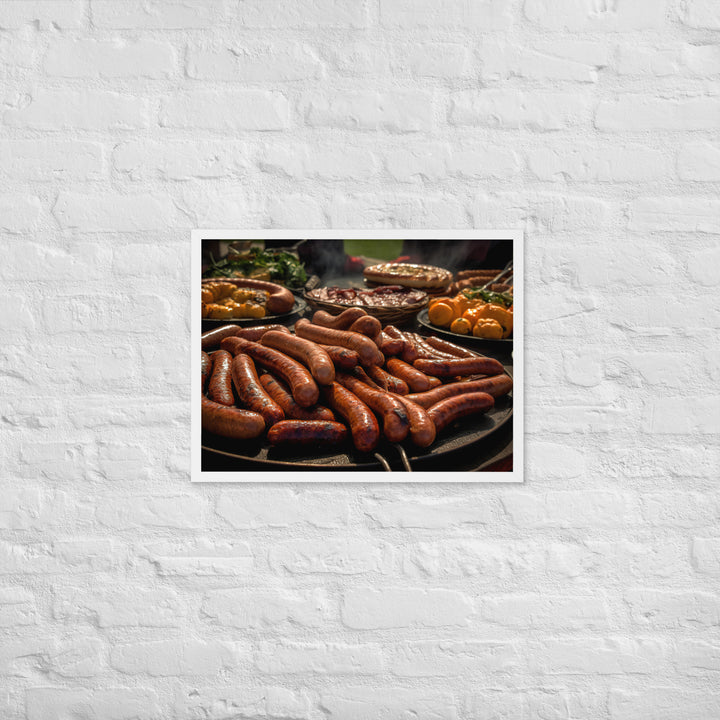 Sausage Framed poster 🤤 from Yumify.AI