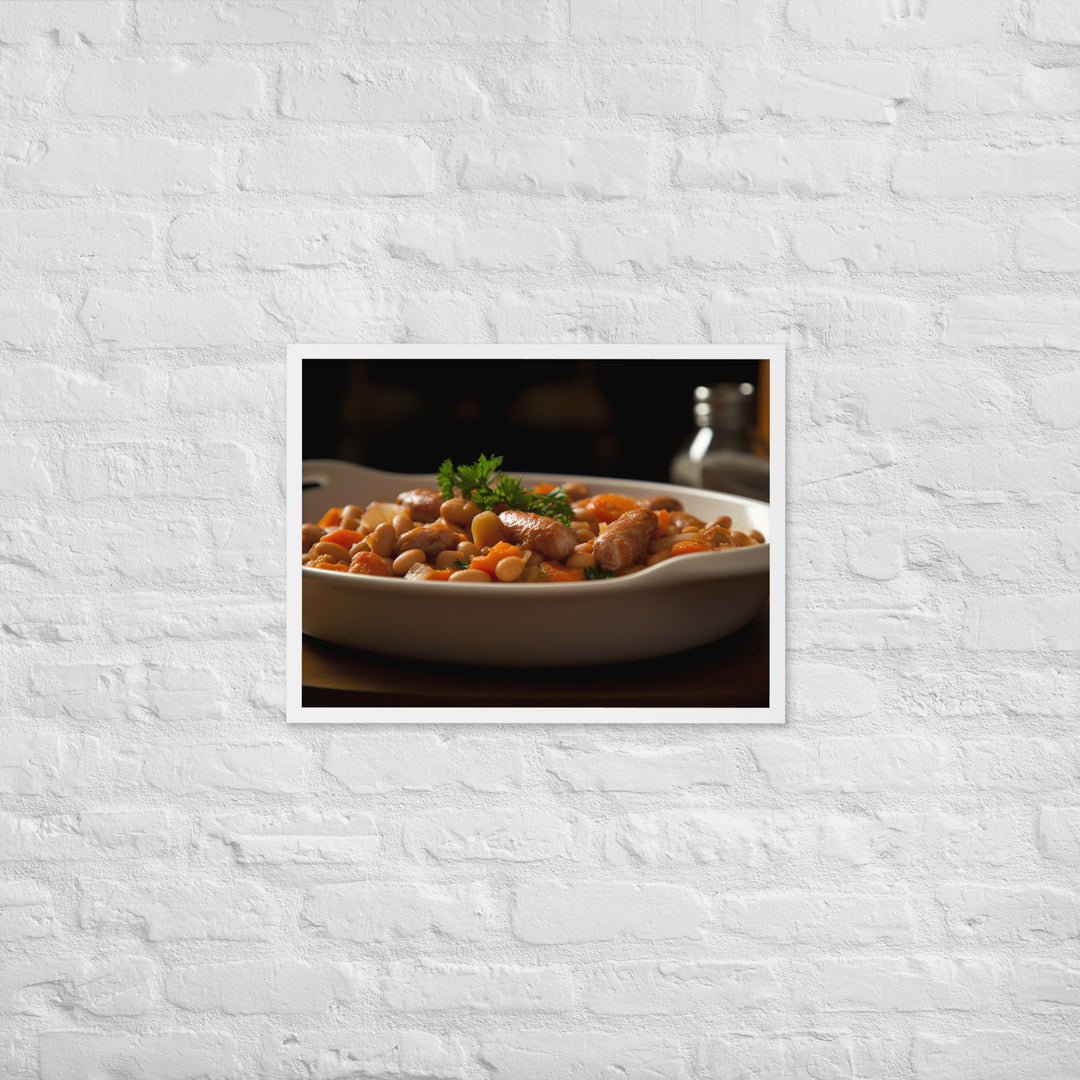 Sausage and Bean Casserole Framed poster 🤤 from Yumify.AI