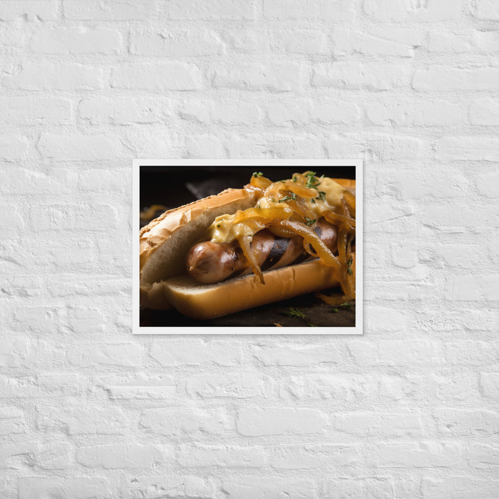 Grilled Bratwurst Framed poster 🤤 from Yumify.AI