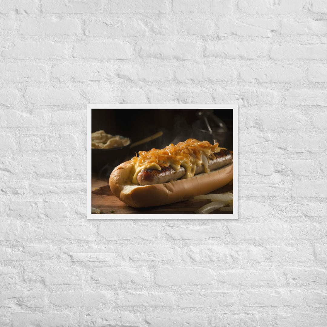 Grilled Bratwurst Framed poster 🤤 from Yumify.AI