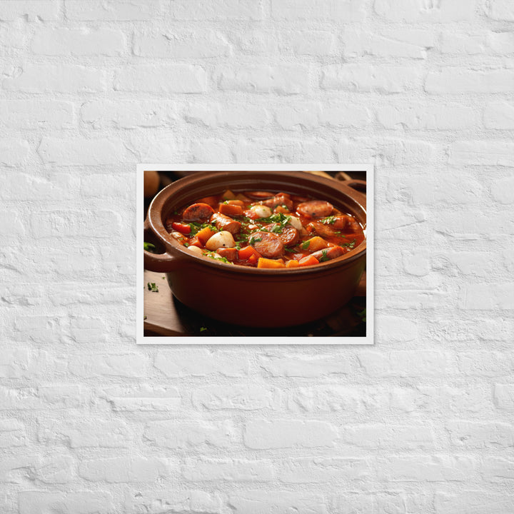 Sausage Stew Framed poster 🤤 from Yumify.AI