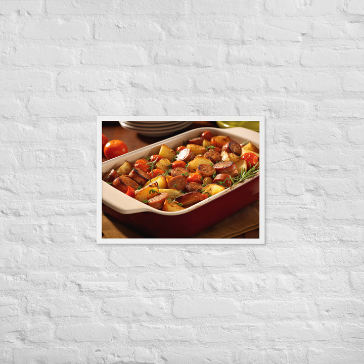 Sausage Casserole Framed poster 🤤 from Yumify.AI