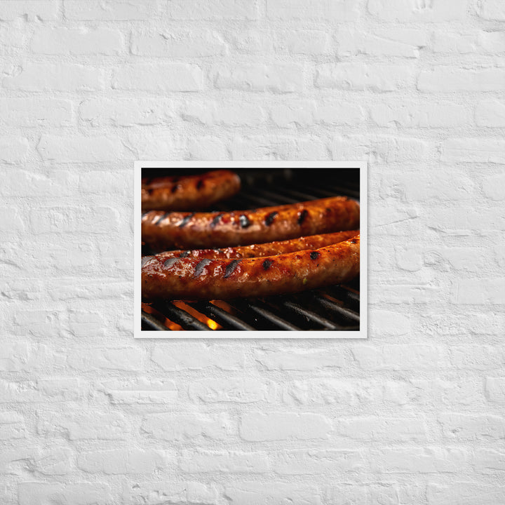 Grilled Sausage Framed poster 🤤 from Yumify.AI