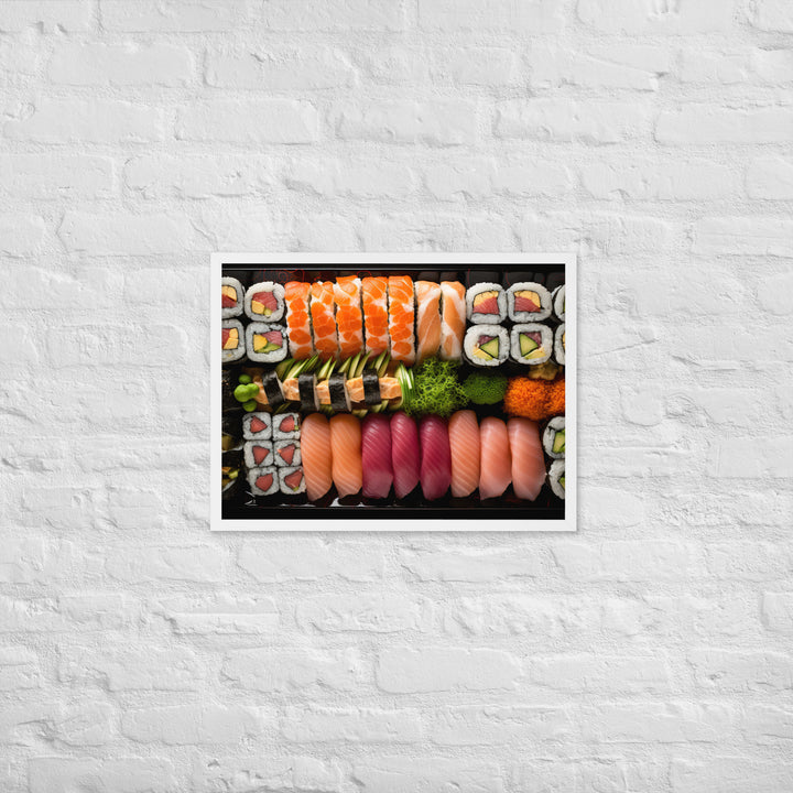 Sushi Platter Framed poster 🤤 from Yumify.AI