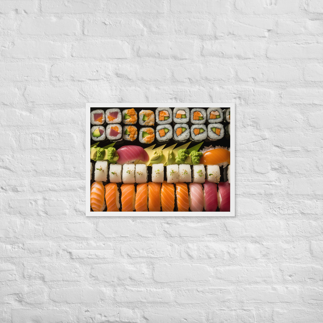 Sushi Platter Framed poster 🤤 from Yumify.AI