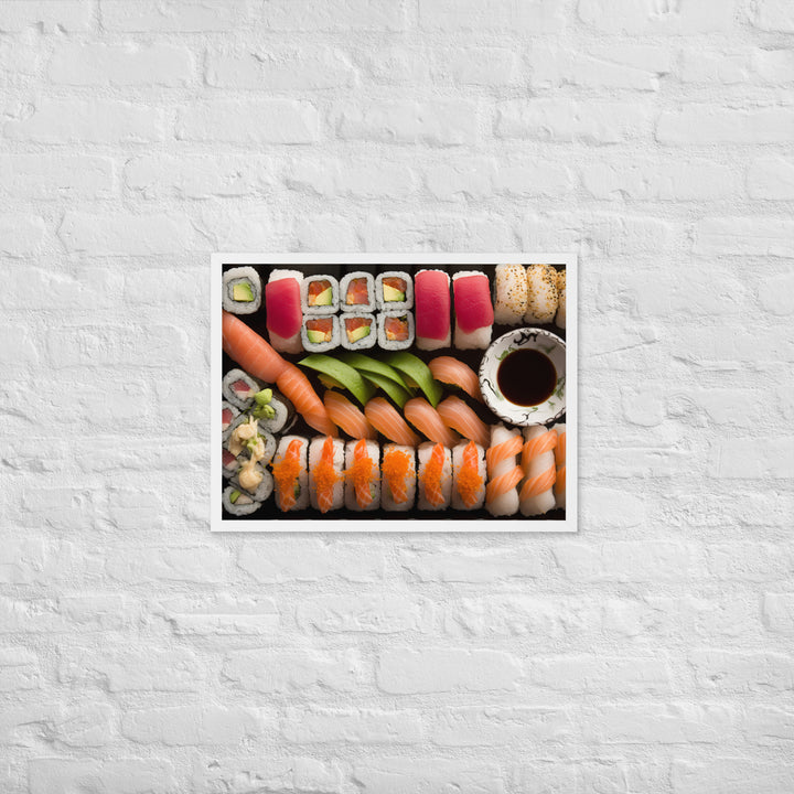 Sushi Platter Framed poster 🤤 from Yumify.AI