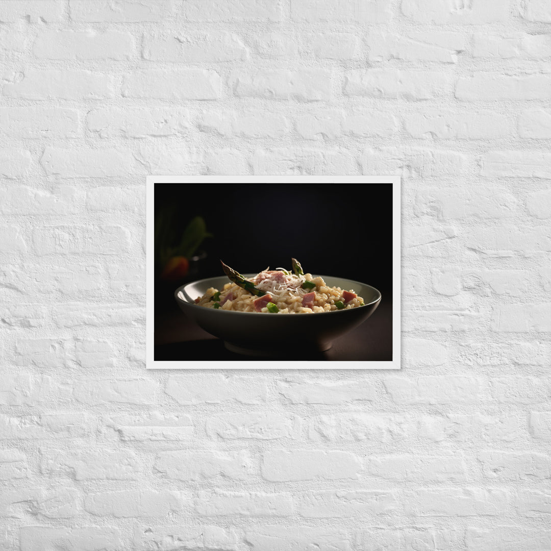 Parma Ham and Asparagus Risotto Framed poster 🤤 from Yumify.AI