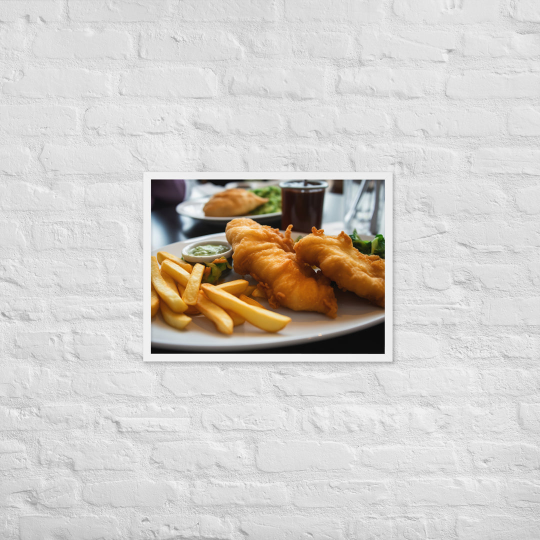 Fish and Chips Framed poster 🤤 from Yumify.AI