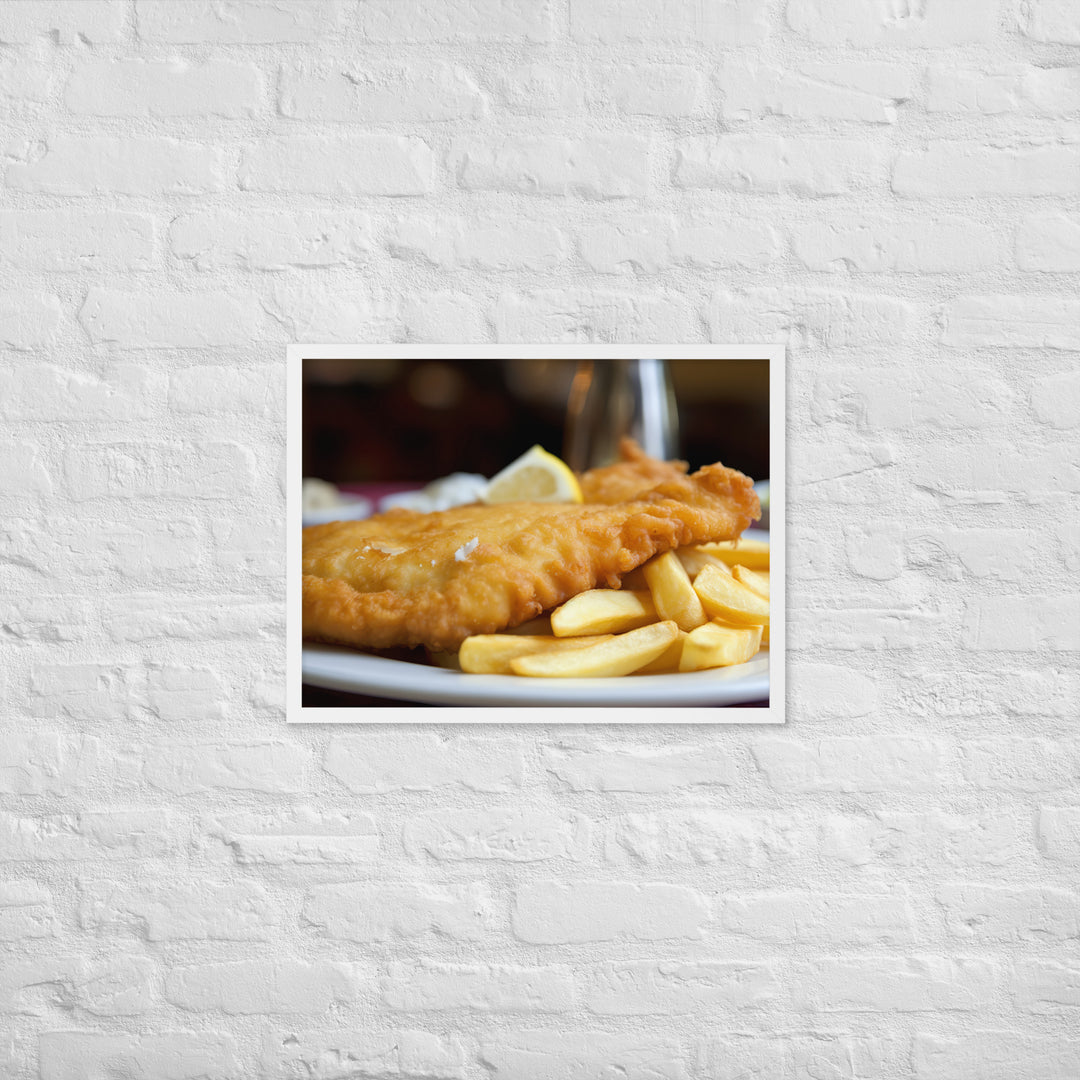 Fish and Chips Framed poster 🤤 from Yumify.AI