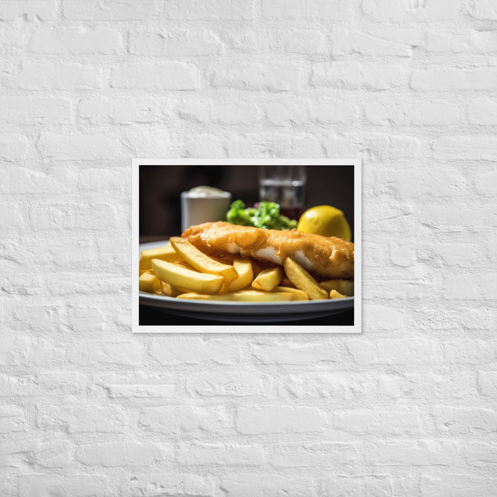 Fish and Chips Framed poster 🤤 from Yumify.AI