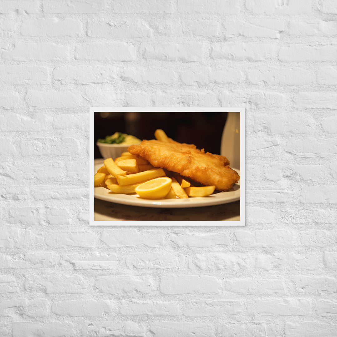 Fish and Chips Framed poster 🤤 from Yumify.AI