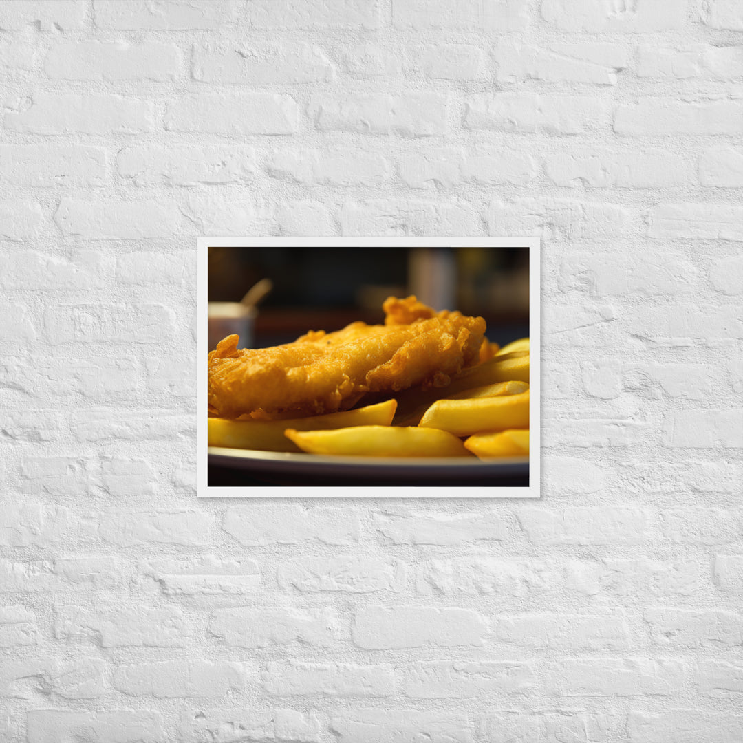 Fish and Chips Framed poster 🤤 from Yumify.AI