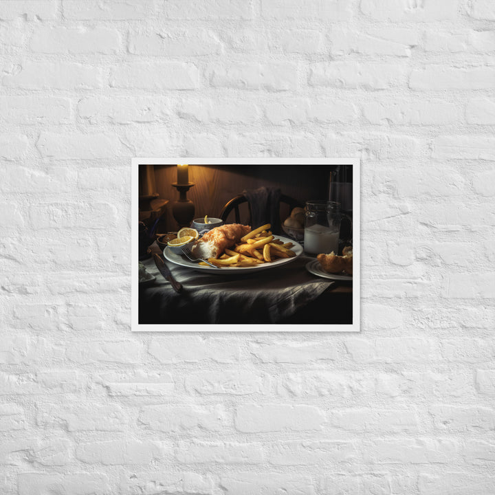 Fish and Chips Framed poster 🤤 from Yumify.AI