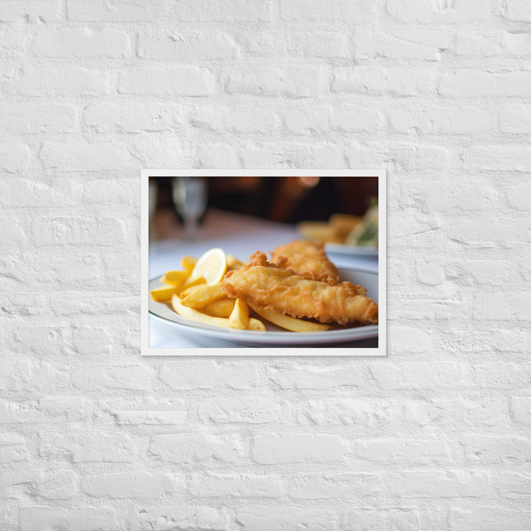 Fish and Chips Framed poster 🤤 from Yumify.AI