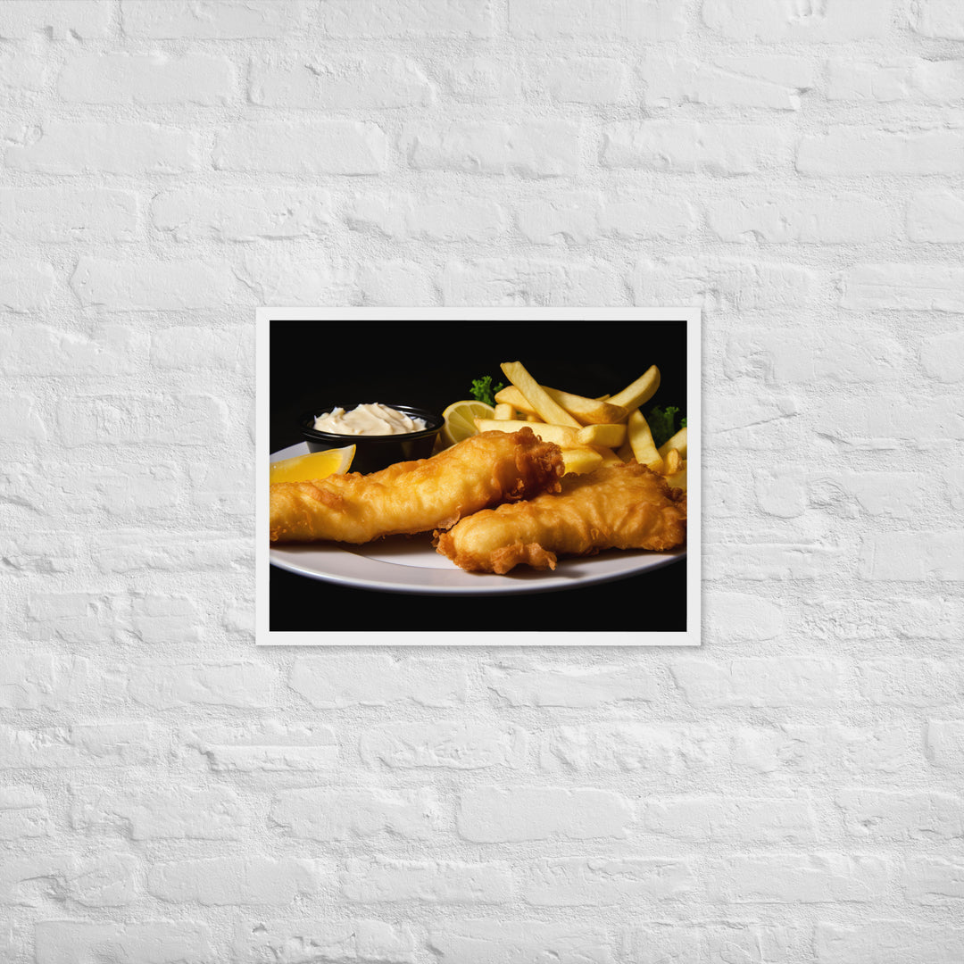 Fish and Chips Framed poster 🤤 from Yumify.AI