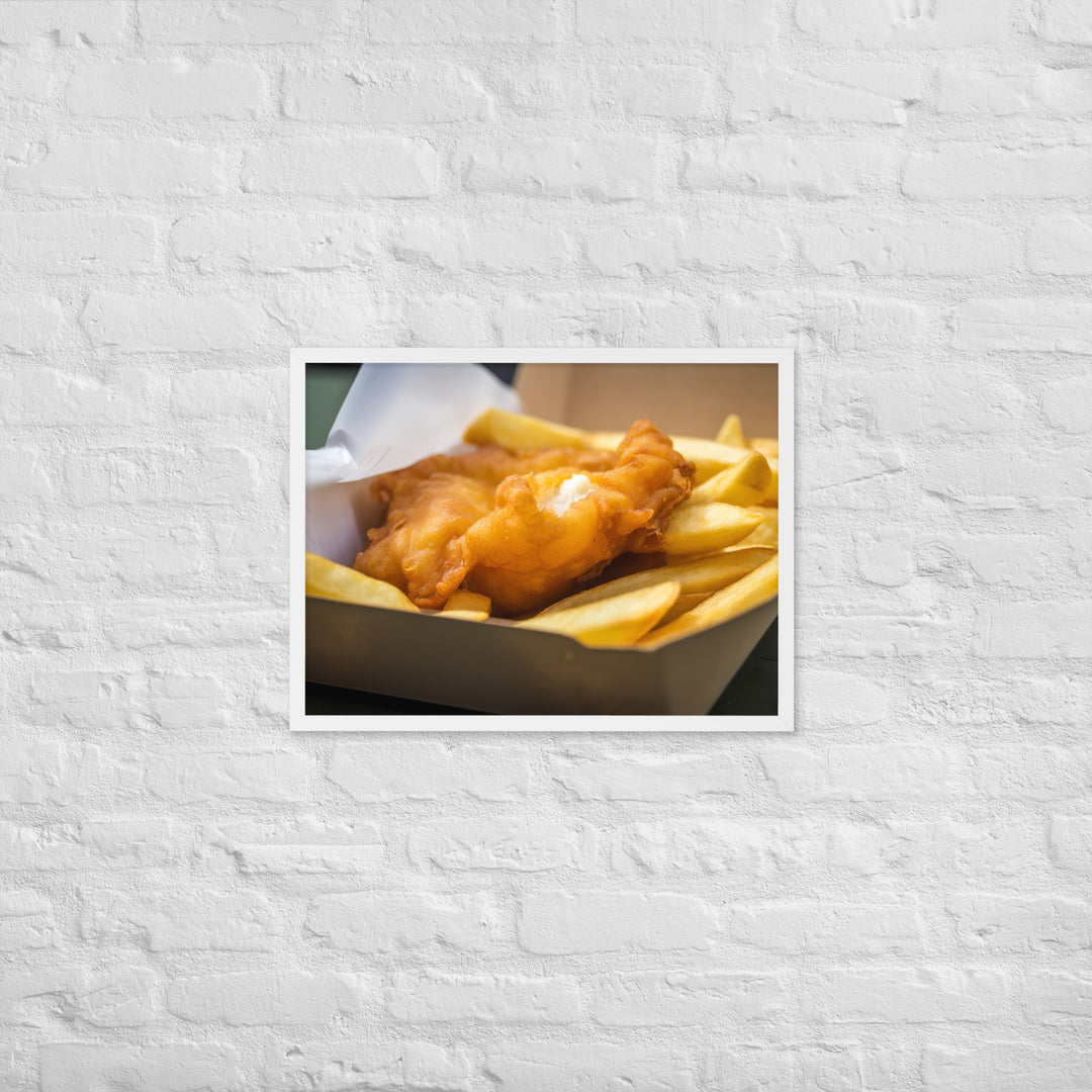 Fish and Chips Framed poster 🤤 from Yumify.AI