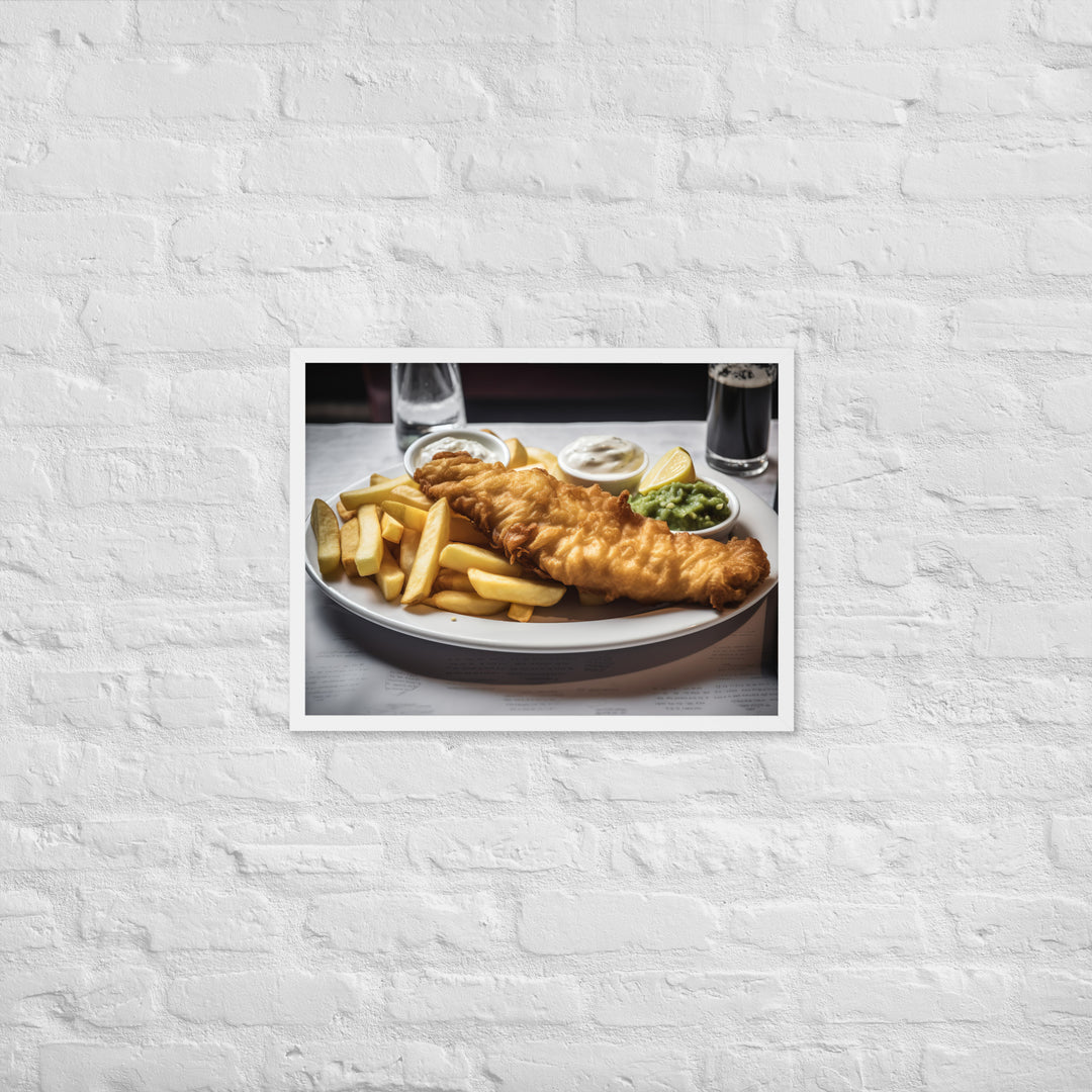 Fish and Chips Framed poster 🤤 from Yumify.AI