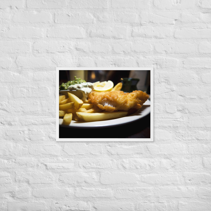 Fish and Chips Framed poster 🤤 from Yumify.AI