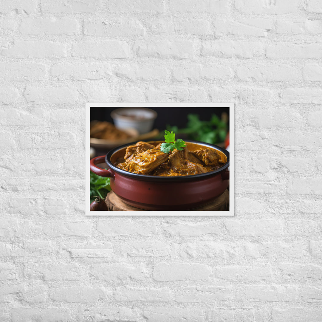 Spicy Chicken Curry Framed poster 🤤 from Yumify.AI