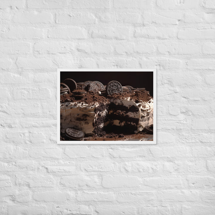 Cookies and Cream Ice Cream Cake Framed poster 🤤 from Yumify.AI