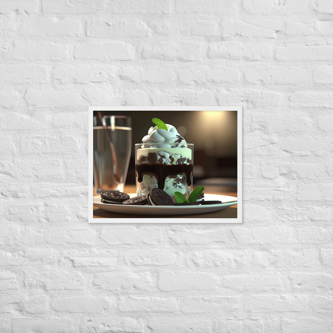 Mint Oreo Sundae Framed poster 🤤 from Yumify.AI