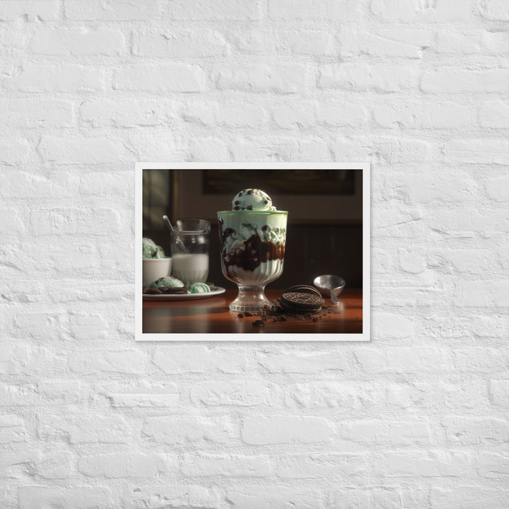 Mint Oreo Sundae Framed poster 🤤 from Yumify.AI