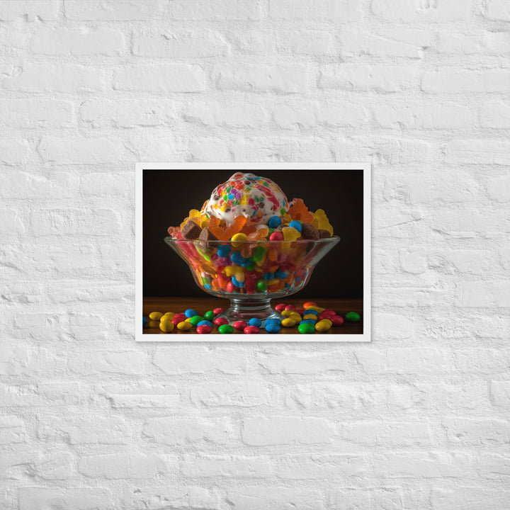 Candy Lovers Delight Sundae Framed poster 🤤 from Yumify.AI