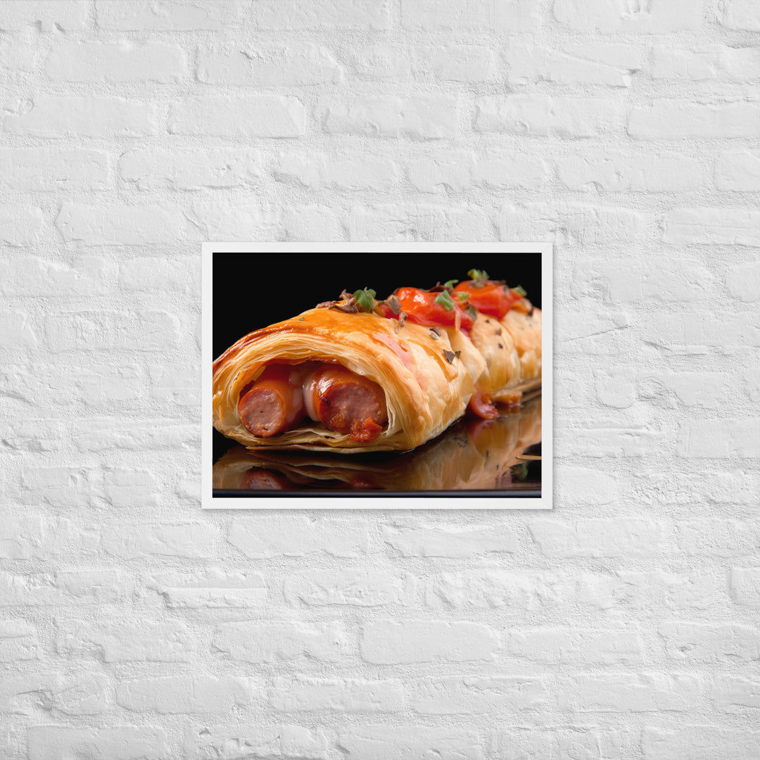 Chicken and Chorizo Sausage Roll Framed poster 🤤 from Yumify.AI