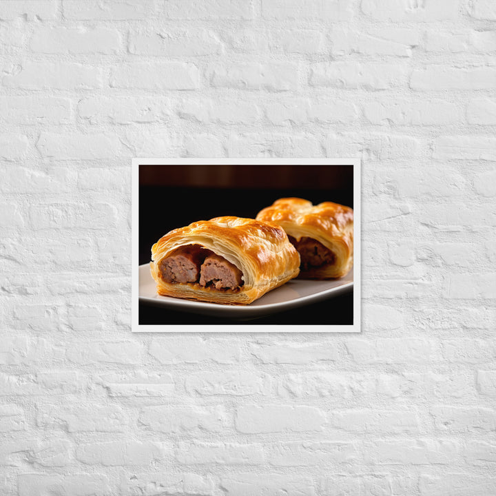 Beef and Onion Sausage Roll Framed poster 🤤 from Yumify.AI