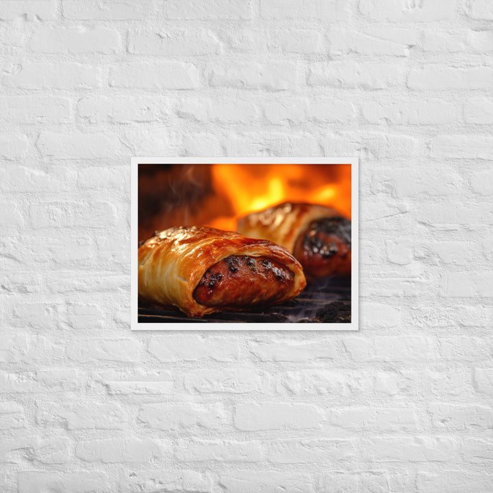 BBQ Sausage Roll Framed poster 🤤 from Yumify.AI