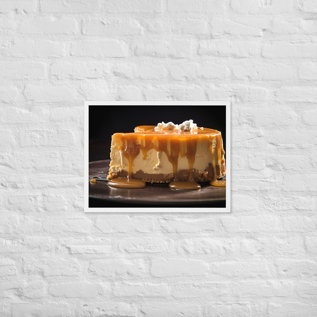 Salted Caramel Cheesecake Framed poster 🤤 from Yumify.AI