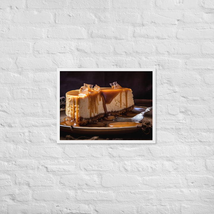 Salted Caramel Cheesecake Framed poster 🤤 from Yumify.AI