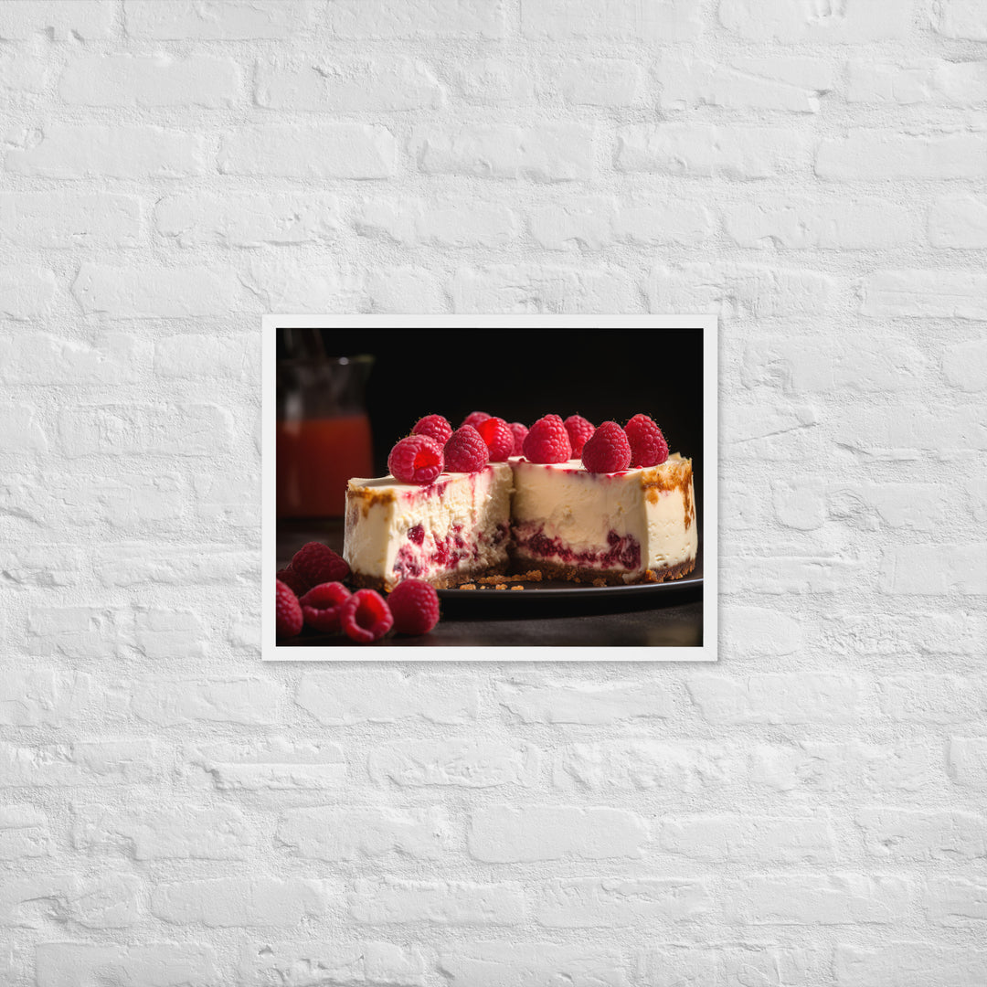 Raspberry Cheesecake Framed poster 🤤 from Yumify.AI