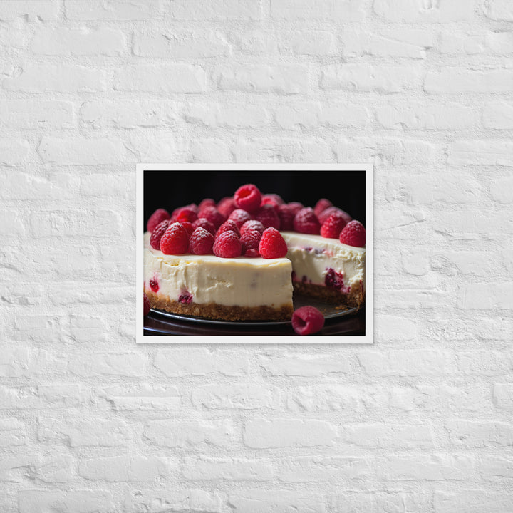 Raspberry Cheesecake Framed poster 🤤 from Yumify.AI