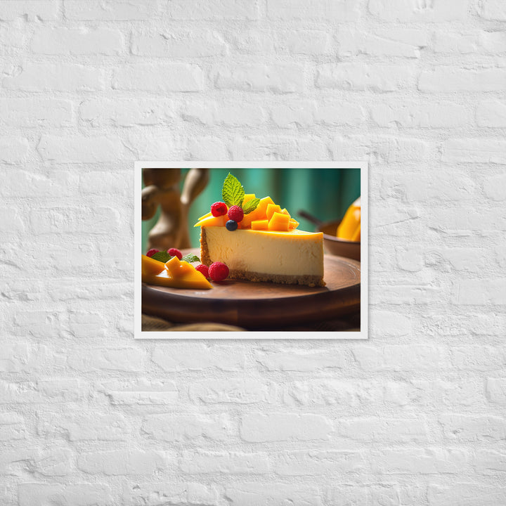 Mango Cheesecake Framed poster 🤤 from Yumify.AI