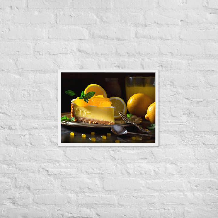 Lemon Cheesecake Framed poster 🤤 from Yumify.AI