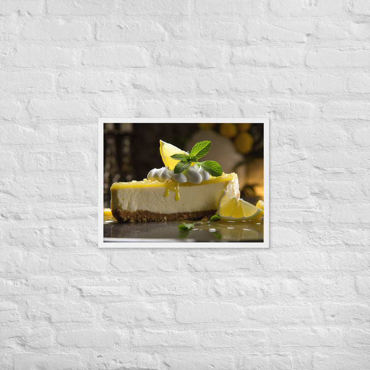 Lemon Cheesecake Framed poster 🤤 from Yumify.AI