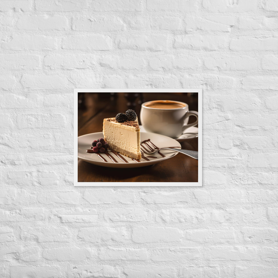 Coffee Cheesecake Framed poster 🤤 from Yumify.AI