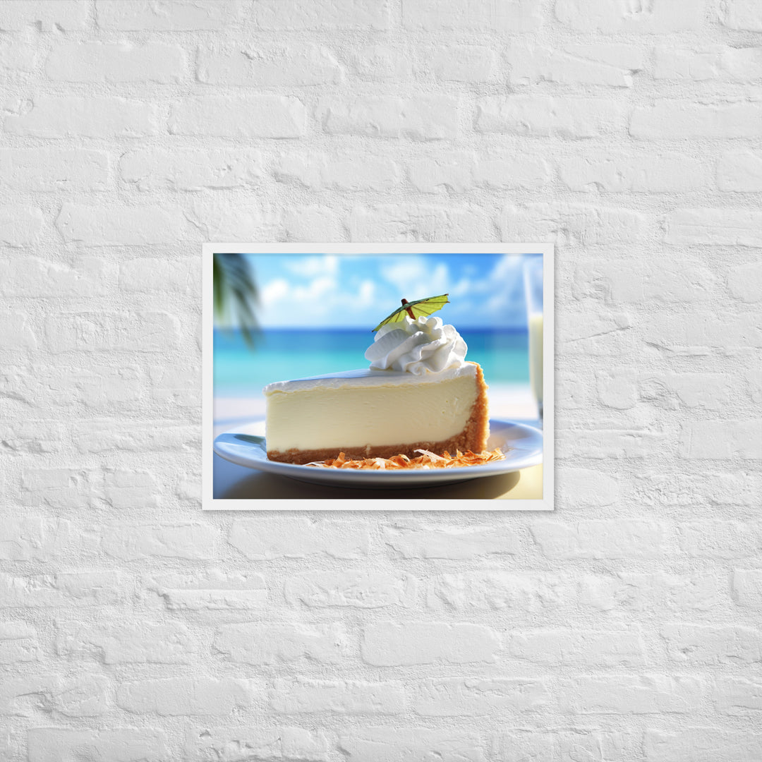 Coconut Cheesecake Framed poster 🤤 from Yumify.AI