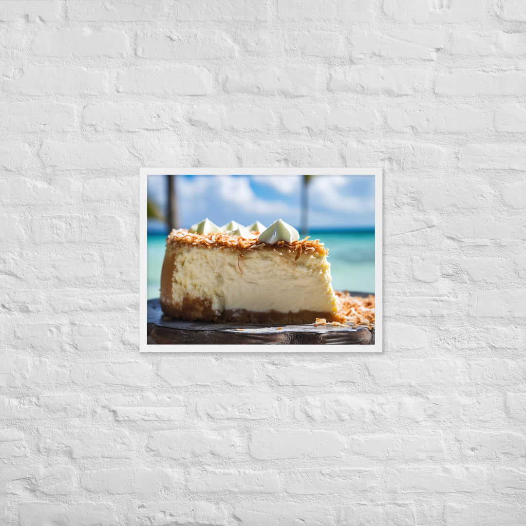 Coconut Cheesecake Framed poster 🤤 from Yumify.AI