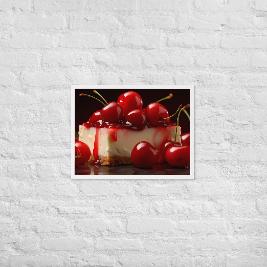 Cherry Cheesecake Framed poster 🤤 from Yumify.AI