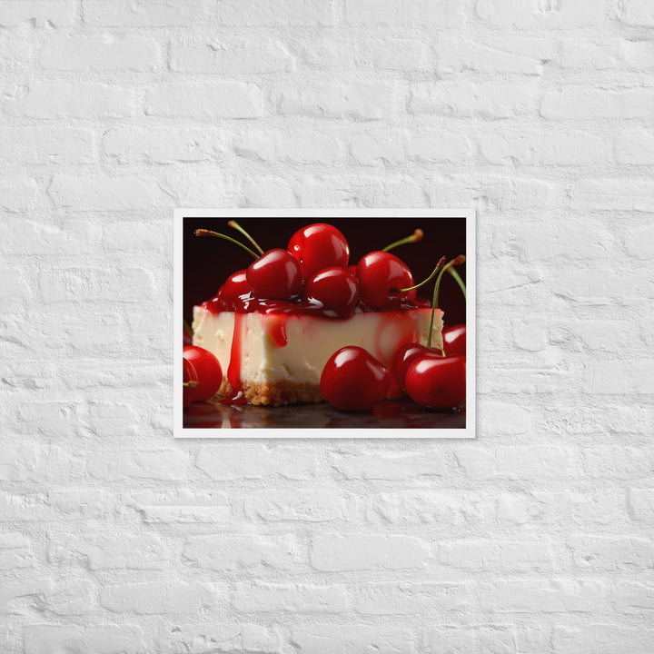 Cherry Cheesecake Framed poster 🤤 from Yumify.AI