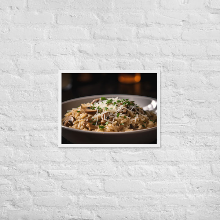 Sausage and Mushroom Risotto Framed poster 🤤 from Yumify.AI